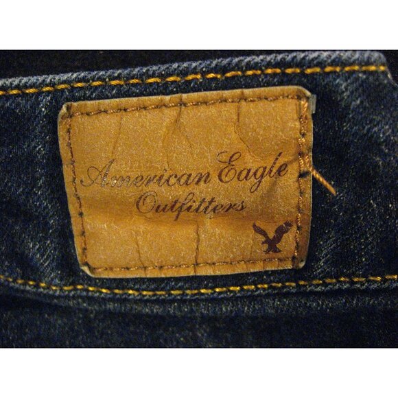 American Eagle Womens CUTOFF JEAN SHORTS Low Rise Sequin Pockets W 28 MEASURED - Picture 7 of 10